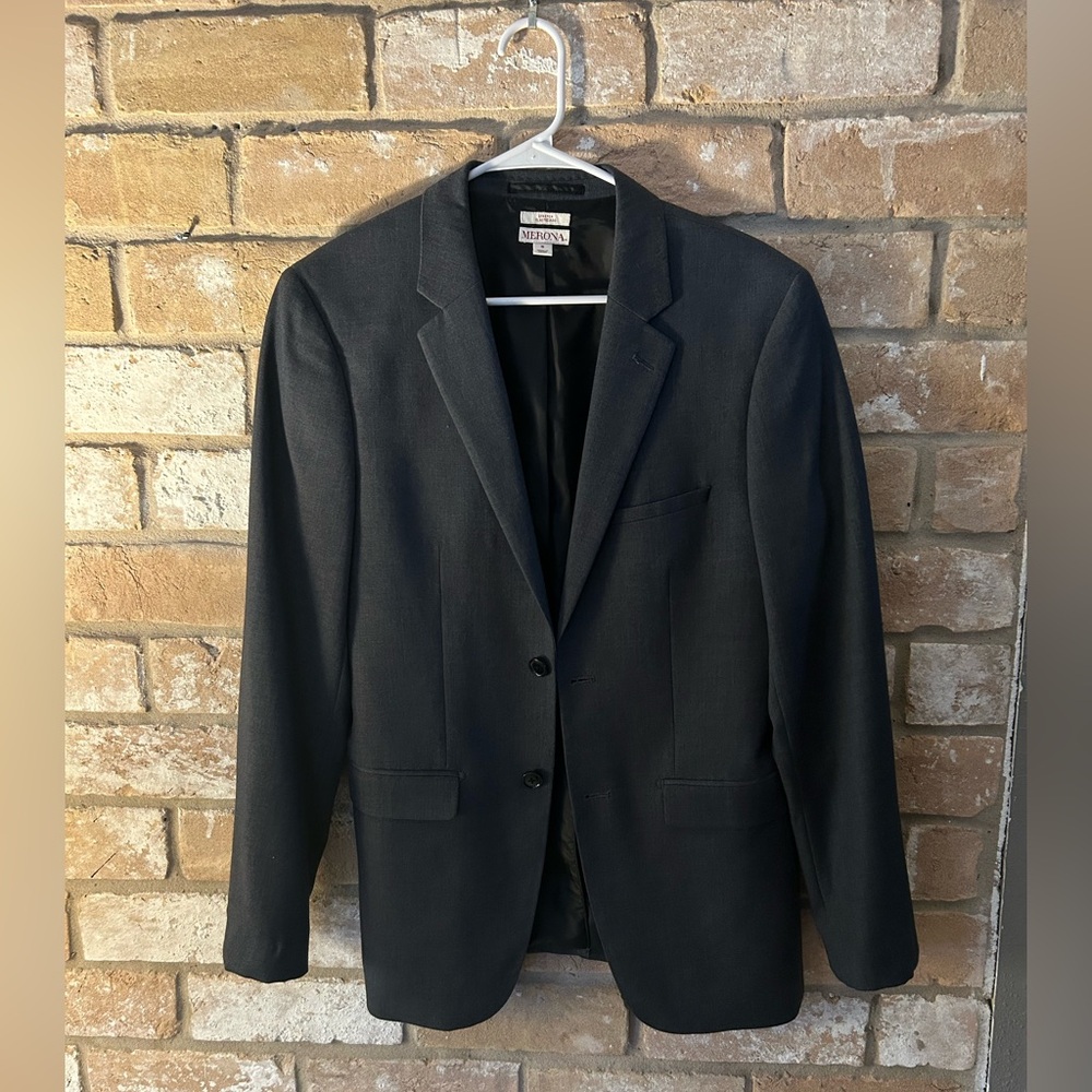 Merona Charcoal Blazer for Men. Size Small, slim fit.